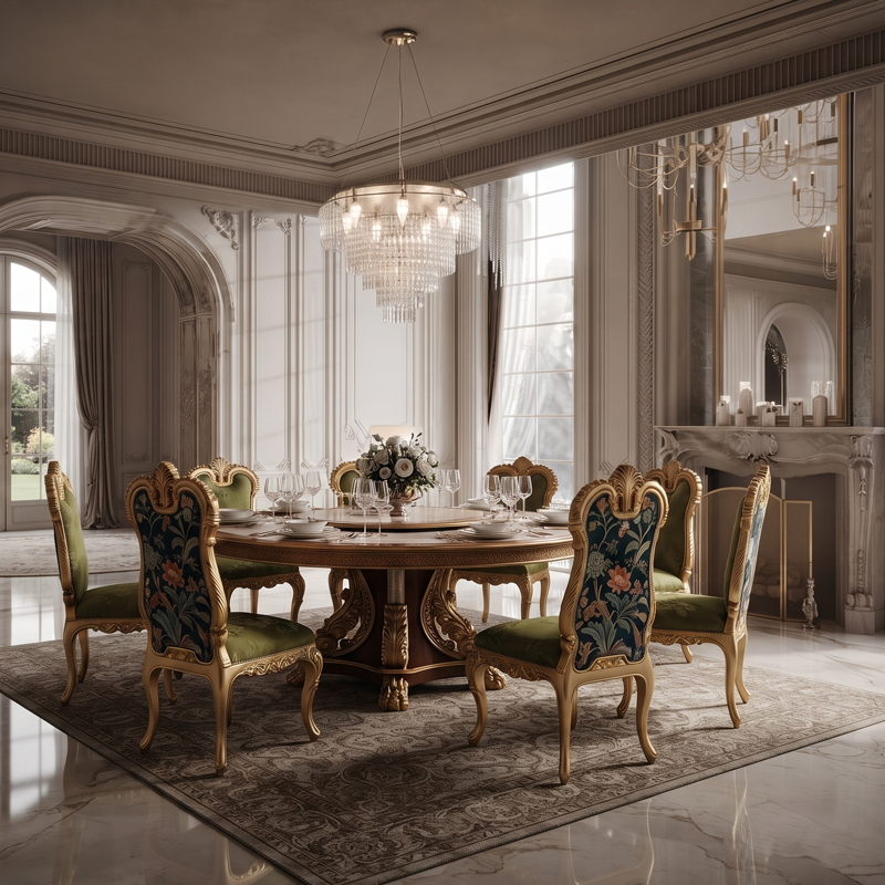 Round dining table